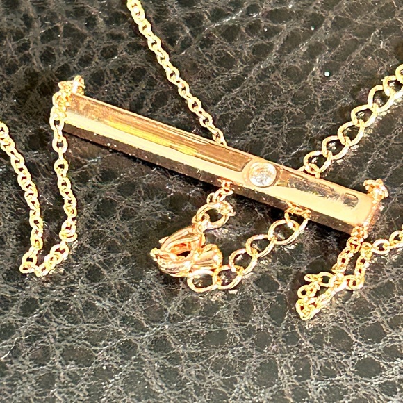 Gold Bar Pendant Necklace - Picture 1 of 5